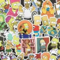 【happy one】50Pcs Funny Anime The Simpsons Cartoon Sticker Pack For Kids Toy DIY Skateboard Luggage Laptop Guitar Car. 