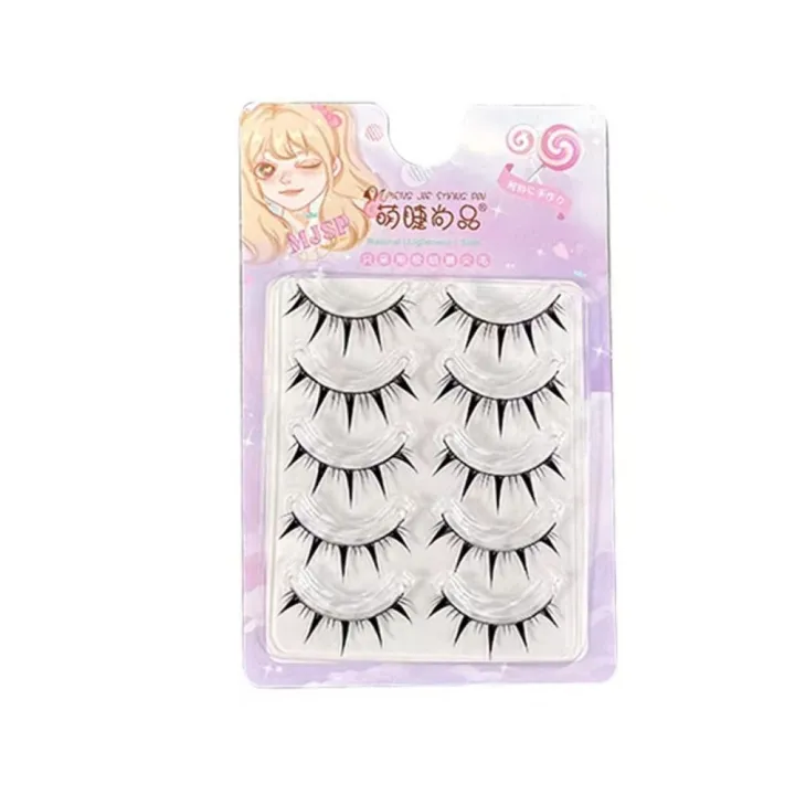 Cat-Eye%20Makeup%20Manga%20Lashes%20Natural%20Wet%20Look%20Dramatic%20Fake%20Eyelashes%20Fluffy%20Fairy%20Clusters%20Cosplay%20Lashes%20Women%20-%20Image%206