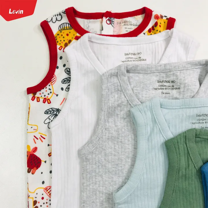 Baby%20Boys%20Girls%20Organic%20Cotton%20Sleeveless%20Camisole%20Romper%20Top%20From%20Levin%20-%20Image%202