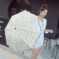 Floral ANTI-UV Foldable Umbrella Rain Women Mini Flower Umbrella For Women Windproof Ultralight Umbrellas Female YS716.