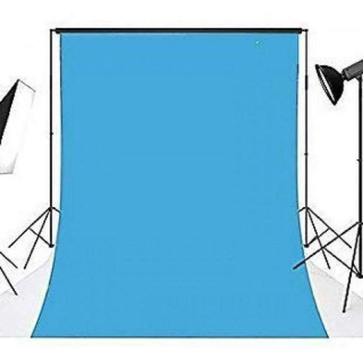 Sky Blue Screen 5.6 X 9 Feet Backdrop For Photography Background Removal, Professional Movies Photo Studio Props - Ring Light