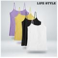 Womens Round Neck Camisole Tank Top-Breathable Cotton Stretch Spaghetti Strap Top for Ladies From Bazar Guru BD. 
