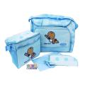 Multi-Functional Baby Diaper Bag 3 pcs (Blue). 