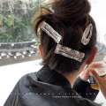 Korean personality fashion trendy metal large size simple temperament duckbill clip cool style broken hair clip at back of the head. 