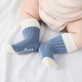 Autumn and winter cotton baby socks for newborn boys and girls elastic rubber non-slip baby pat one five. 