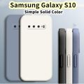 Original For Samsung Galaxy S10 Silicone Full Cover Case Straight edge Phone Case Cover.