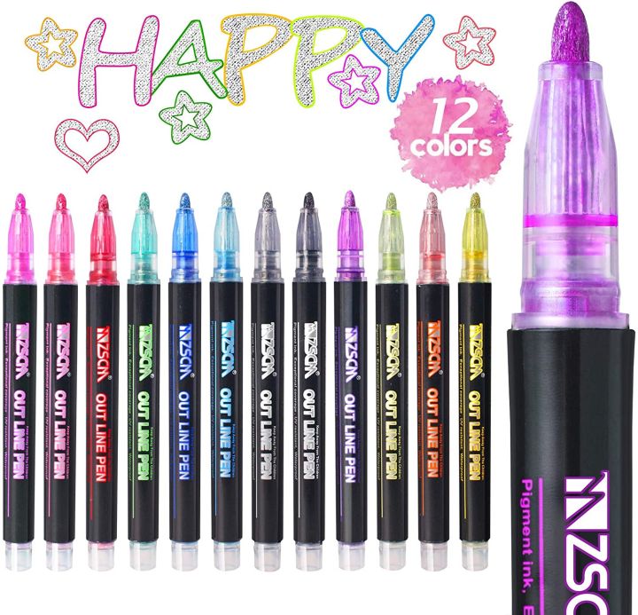 Double%20Line%20Outline%20Pens%2012%20Colors%20Outline%20Metallic%20Markers%20-%20Image%202