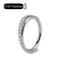 ASTM F136 Titanium Nose Ring Piercing 16g Ear Spiral Hoop Cartilage Earring Hinge Diaphragm Daith Clicker Ring Body Jewelry.