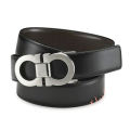 Ferragamo Black Leather Belt for Men. 