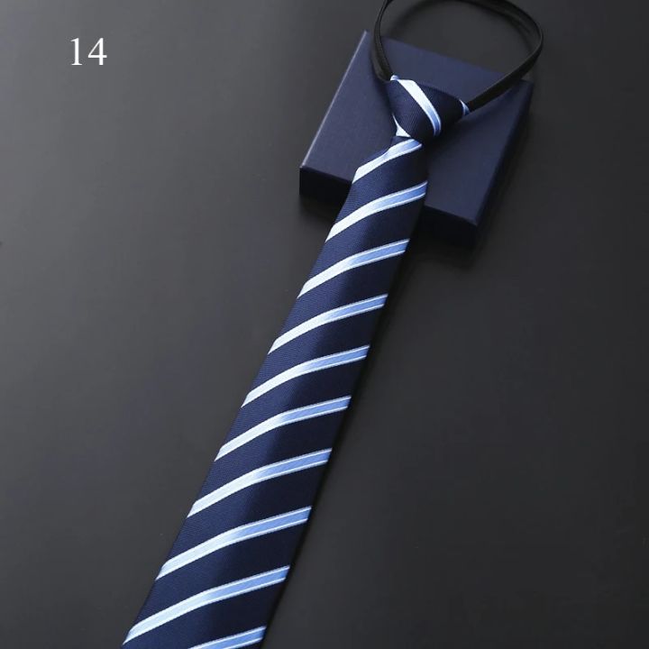 Lazy%20Zipper%20Men's%20Tie%20Business%20Formal%20Dress%20Wear%20Stripe%20Solid%20Color%20Zipper%20Necktie%20Wholesale%20Gifts%20for%20Men%20Slim%20Skinny%20Tie%20-%20Image%207