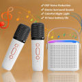 Y1 Microphone Karaoke Machine Bluetooth Speaker 5.3 System with 2 Wireless Mics and RGB Light - Perfect for Home and Family Singing. 