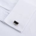 Solid Mens Classic French Cuffs Dress Shirt Long Sleeve Covered Placket Formal Business Standard-fit Design Wedding White Shirts.