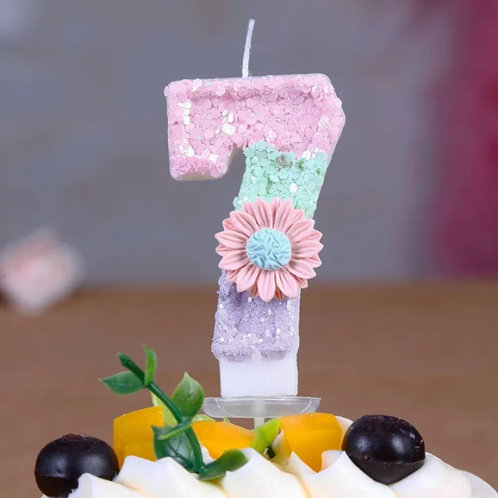 Pink%20Flower%20Birthday%20Candles%20Children's%20Birthday%20Number%20Candles%20First%20Birthday%20Girl%20Party%20Cake%20Toppers%20Gift%20Cake%20Decoration%20-%20Image%205