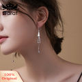 Women Fashion Double Triangle Tassel Ball Long Dangle Hook Earrings Jewelry. 