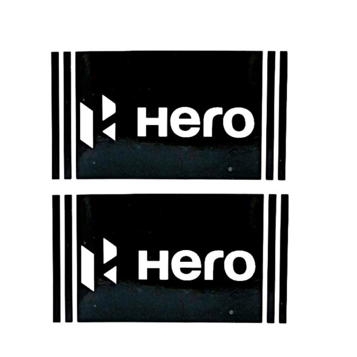 Motorcycle front Suspension fork sticker or Hero bike front fork logo sticker - Black
