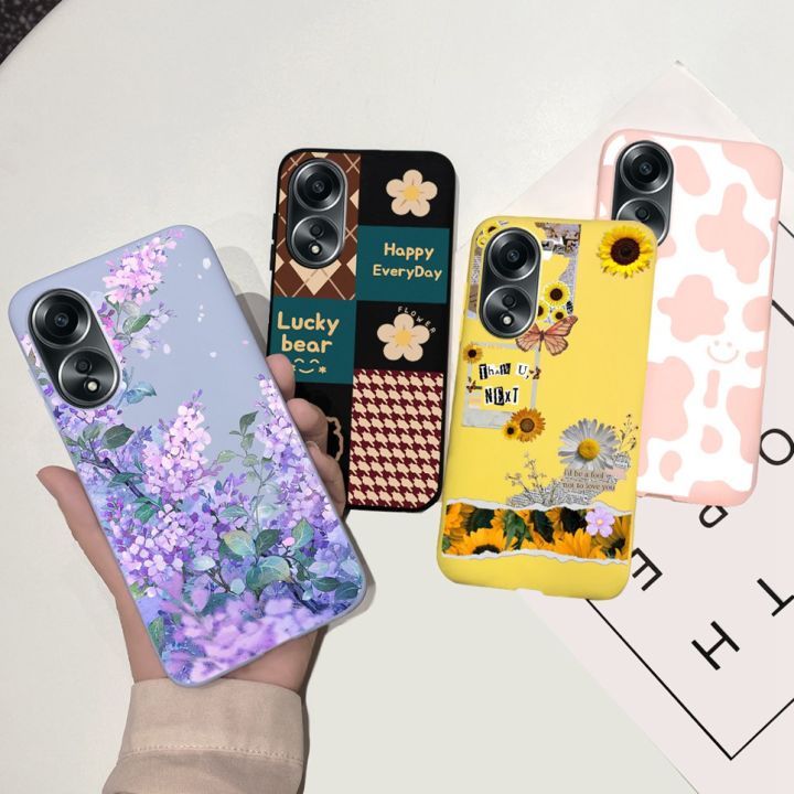 Custodia Per OPPO A80 5G Con Fiori Floreali - Design Sakura, TPU Morbido Trasparente, Antiurto, Donna - 2