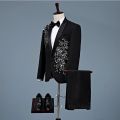 Black Special Occasion Men Suit Groom Groomsman Wedding Party Tuxedo 2 Piece Set Men Suit Jackets Pants Gift Bow. 