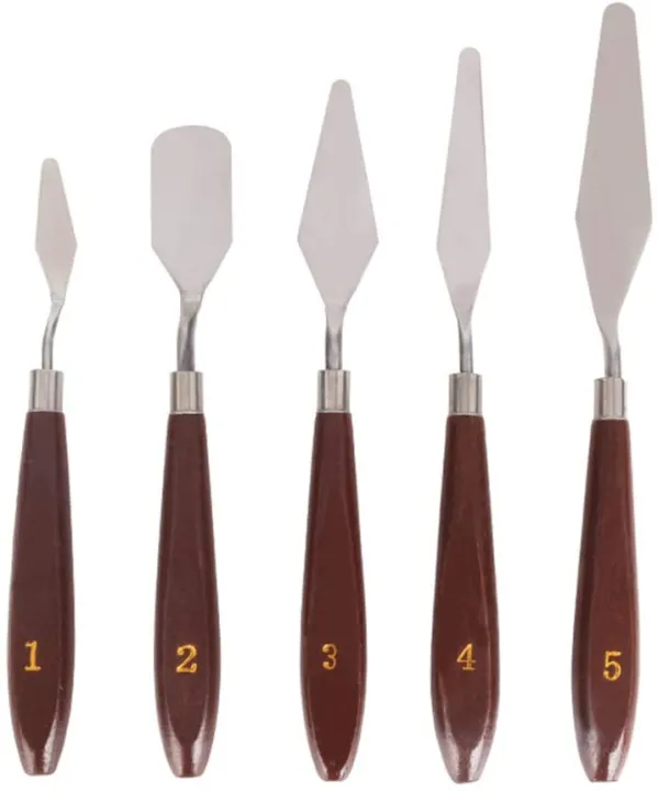 5%20Pieces%20Painting%20Stainless%20Steel%20Palette%20KnifeBrush%20Set%20-%20Image%202