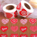 Happy Valentines Day Stickers Gift Sealing Labels Love Heart Paper Sticker Lovers Present for Festival Party Packaging Supplies.