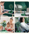 Usb Foldable Rechargeable Telescopic Mini Desktop Air Fan 3 In 1 Camping Portable Battery Fan. 