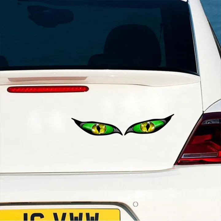 2pcs%20Car%20Sticker%20Evil%20Eye%20pvc%20Zombie%20Sunscreen%20Waterproof%20Decal%20for%20Rearview%20rror%2013cm*5cm%20-%20Image%204