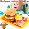 Mini Burger Toy Set Delicious French Fries Cola Model Simulation Food Toy Children Simulation Hamburger Gourmet Educational Toys.