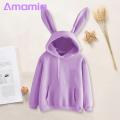 Women Solid Color Hoodie Cozy Bunny Ear Hoodie for Women Soft Warm Fall Winter Hooded Top Women Hoodie.