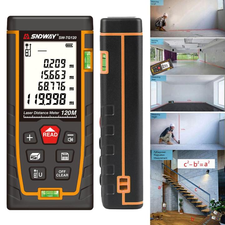120mm Distance Ruler SNDWAY Laser Distance Meter 120m Laser Range Finder rangefinder metro ...