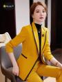 Women's England Style Elegant Suit Jacket Summer Fashion Full Sleeve Office Ladies Casual Blazer Senior Blazer Feminina Oversize. 