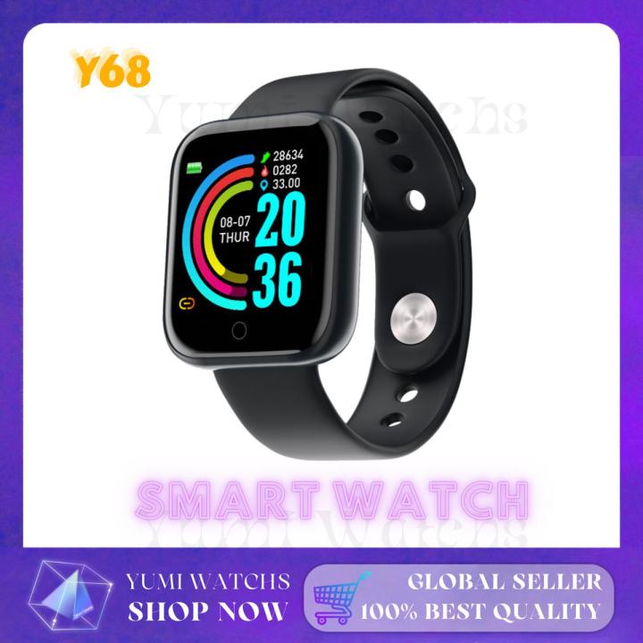 [Yumi] Y68 sport Watch Men Women Wristwatches D20 Smartwatch Electronic Clock Fitness Monitor Birthday Gift For Xiaomi Huawei Bracelet