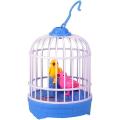 Singing and Chirping Bird Toy in Cage Realistic Sounds and Movements Sound Activated Chirp Toy Electronic Simulation Bird Cage Toy Color:B. 