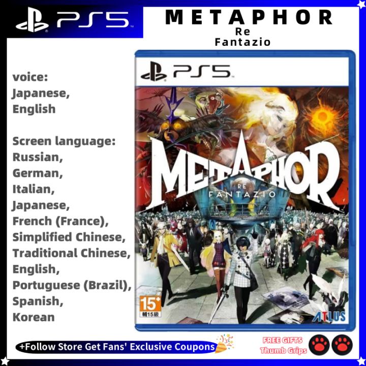 Playstatio5 PS5 Genuine New Game CD METAPHOR Re Fantazio Playstation5 Game Card Ps5 Games METAPHOR Re Fantazio