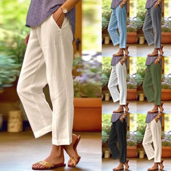 Women’s Pants Casual Loose Elastic Waist Trousers