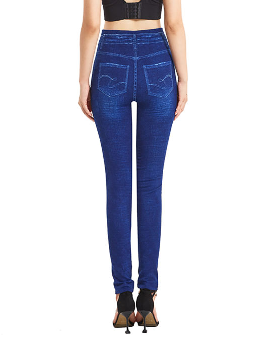 CUHAKCI%20Solid%20Color%20Jeans%20Ladies%20Plus%20Size%20Jeggings%20Soft%20False%20Denim%20Yoga%20Long%20Pants%20Women%20Stretchy%20Trouser%20Dropship%20S-3XL%20-%20Image%206