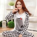 autumn ladies cute animal sleepwear woman's thin cute home wear pjs sets Women Pajamas Set For Femme long sleeves pyjamas suit. 