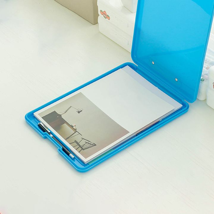 A4%20File%20Bag%20Test%20Paper%20Storage%20File%20Box%20Multifunctional%20Plastic%20Office%20Stationery%20Transparent%20-%20Image%202