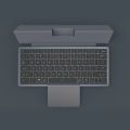 Folding Bluetooth keyboard+touchpad suitable for multiple systems - Black. 