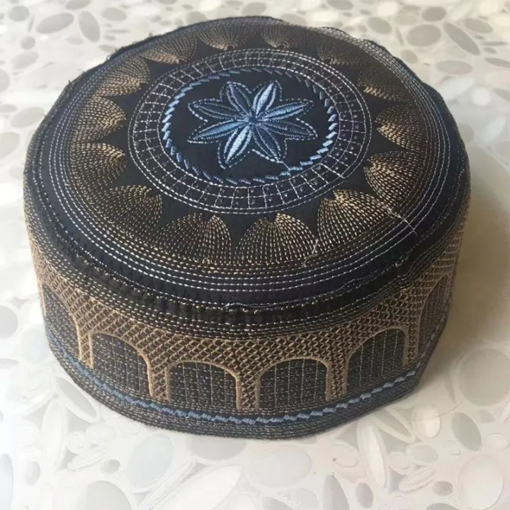 Muslim%20Men%20Prayer%20Caps%20Cotton%20Embroidery%20Leisure%20Saudi%20Arabia%20Islamic%20Hat%20Men%20Headscarf%20Clothing%20Topkippot%20Turban%20Saudi%20Uae%20Cap%20-%20Image%204