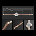 SKMEI 1390 RoseGold Stainless Steel Analog Watch For Women - White & RoseGold.