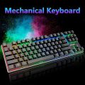 ZUOYA Gaming Mechanical Keyboard Game Anti-ghosting RGB Mix Backlit Blue Switch 87key teclado mecanico For Game Laptop PC. 