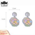 Carat Drop Ear Stud Beautiful Bright Color Drop Earrings. 