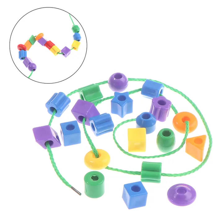 【Big-promotion】 50pc Kid Bead Geometric tringing Threading Bead Game ...