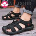 Big Size 38-48 Mens Sandals Summer Beach Sandals for Men Outdoor Leather Sandals Hiking Sandals for Men.