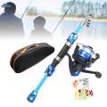Kids Fishing Rod and Reel Combo Travel for Saltwaters Fresh Waters Kid Fishing Pole for Starter. 