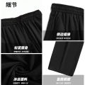Men's pants summer thin trendy versatile loose casual trousers, wide leg straight drape, air conditioner ice silk trousers.
