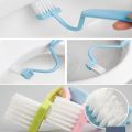 Toilet Cleaning Brush Bathroom Cleaning Accessories Portable Toilet Brush Corner Brush Bending Handle Scrubber Curved. 