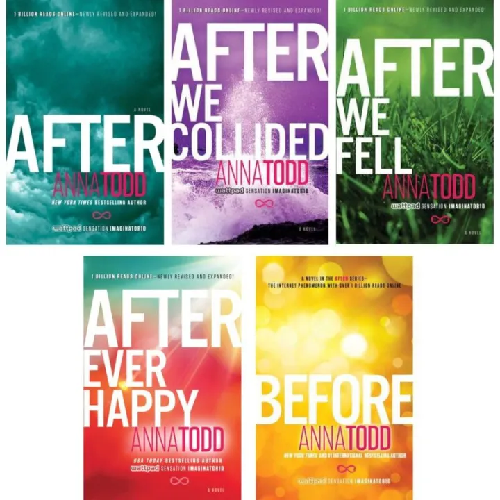 The Complete After Series Collection 5 Books Box Set by Anna Todd (After Ever Happy, After, After We Collided, After We Fell, Before) Paperback premium quality novel