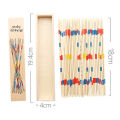 Baby Educational Wooden Traditional Mikado Spiel Pick Up Sticks Tool With Wood Box Game Develop Math Ability Learning Math Toys.
