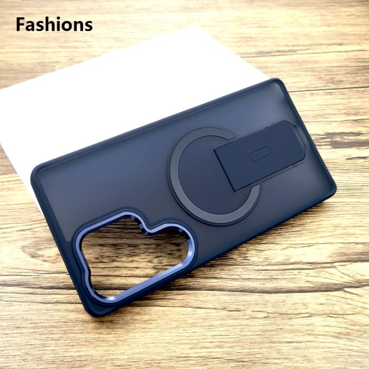 Fashions%20Luxury%20Shockproof%20Armor%20Matte%20Case%20For%20Samsung%20Galaxy%20S25%20S24%20Ultra%20Plus%20Edge%20S23Ultra%20Magsafe%20Wireless%20Charge%20With%20Stand%20Covers%20-%20Image%207