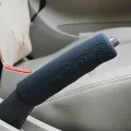 Universal Grey Car Anti Slip Silicone Parking Hand Brake Boot Cover Lever -Black. 